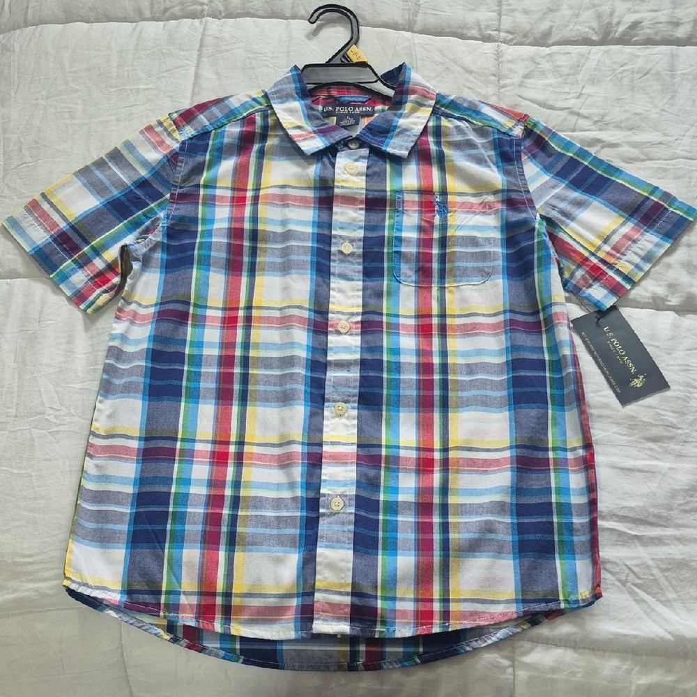 U.S. Polo Assn. Kids Multicolor Plaid Button Down Shirt